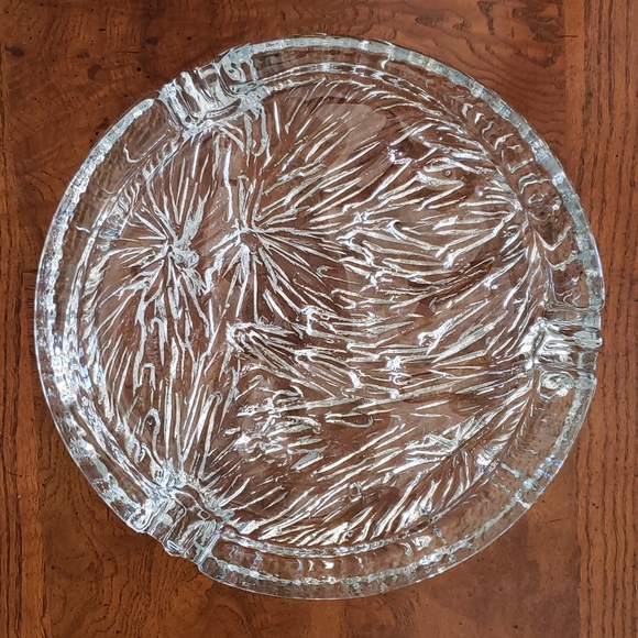 Vintage Other - ❤ VINTAGE | Gigantic Mid-Century Modern Heavy Glacial Ashtray Art Glass